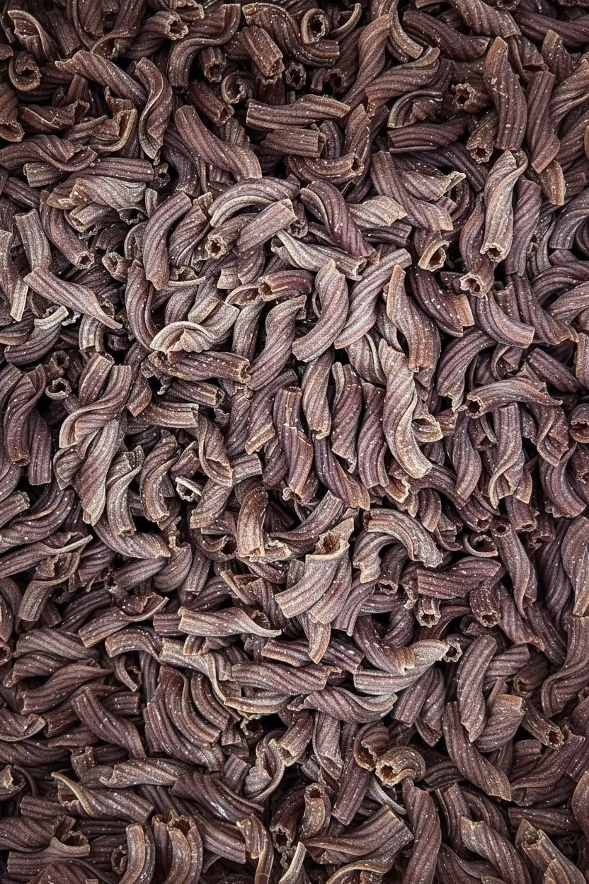 Trompetons con ajo negro